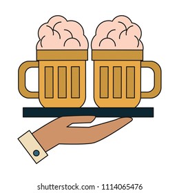 Hand holding beers