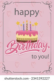 hand holding bladder, celebration, party, birthday,Great Happy Birthday Card, pink bladder, pink background