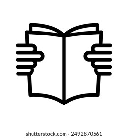 hand holding blank book with copy space for your text colo editable