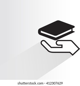 hand holding book