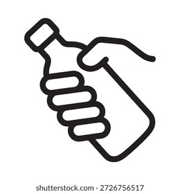 Una mano que sostiene una botella con un diseño de rayas o acanalado