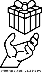 A hand is holding a box