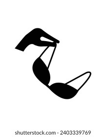 hand holding bra icon, vector best flat icon.