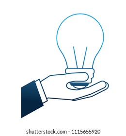 hand holding bulb idea creativity