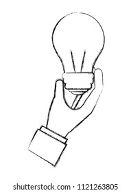 hand holding bulb idea creativity