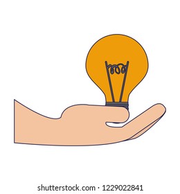 Hand holding bulb light