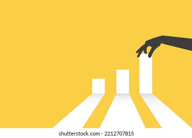 hand holding business chart. concept of Business plan, increase, investment, Stock, market and trade.