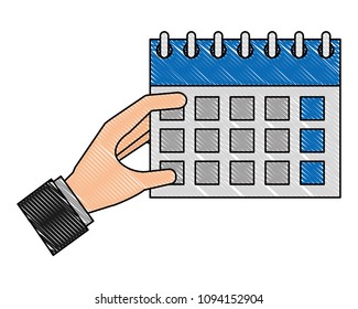 hand holding calendar planning reminder