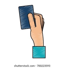 hand holding card icon image 