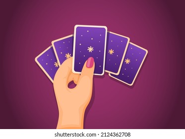 Hand holding card symbol for magician or playing card game
