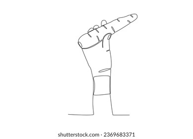 A hand holding a carrot. World vegan day one-line drawing