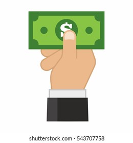 Hand holding cash icon