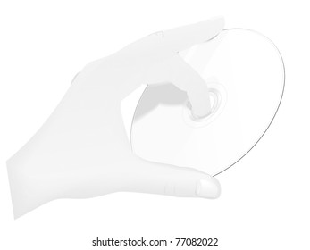 Hand holding cd/dvd/blu-ray