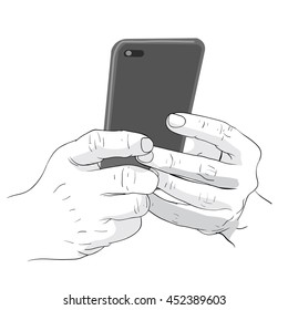 hand holding cell phone