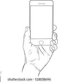 hand holding cell phone