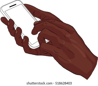 hand holding cell phone