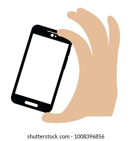 Hand holding a cellphone