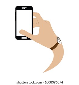 Hand holding a cellphone