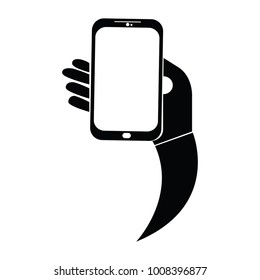 Hand holding a cellphone