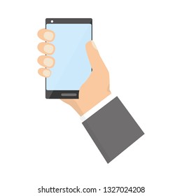 hand holding cellphone