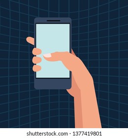 hand holding cellphone
