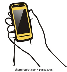 Hand Holding a cellphone