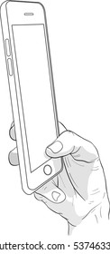 Hand holding cellphone,hand action