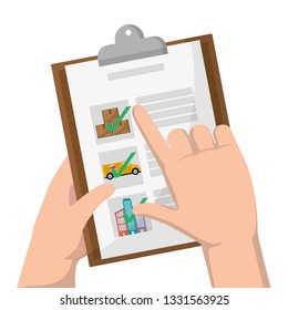 hand holding checklist