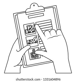 hand holding checklist