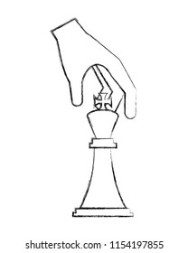 hand  holding  chess piece king