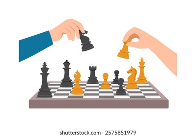 hand holding chess piece set good quality