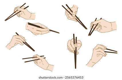 hand holding chopstick - Asian culture