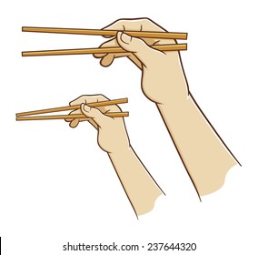 Hand Holding Chopsticks