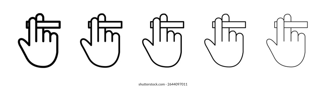 Mão segurando ícone de cigarro conceito. design gráfico, logotipo, Web, IU.