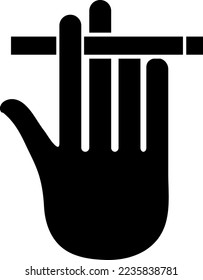 Hand holding cigarette icon vector on white background..eps
