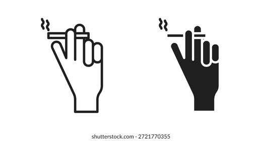 Hand halten Zigarette Symbol für Ihre Website-Design, Logo, App, UI. EPS10