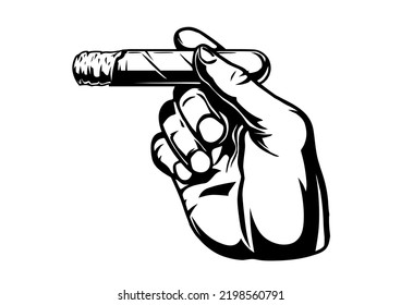 Hand Holding Cigarettes Vector Stock Vector (Royalty Free) 2198560791 ...