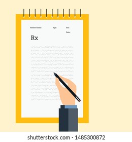 Hand holding clipboard with checklist and pen for medical report and medical checkup and doctor note for poster presentation, web page banner