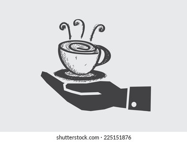 Hand Holding Coffee Cup