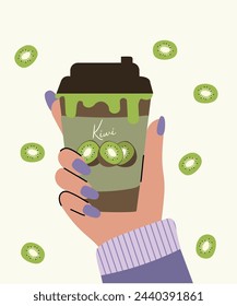  Hand Holding a Coffee Take Away at Kiwi Taste
