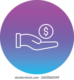 Hand Holding Coin vector icon. Can be used for printing, mobile and web applications.