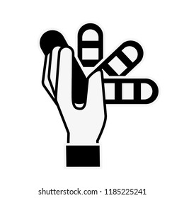 hand holding color tone tool graphic design