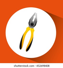hand holding construction tool wire Strippers, vector illustration