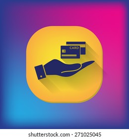 hand holding a credit card.
