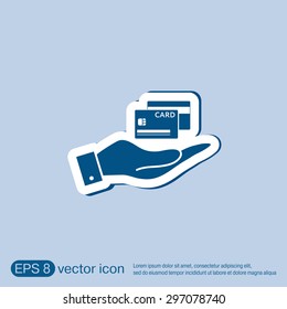hand holding a credit card.