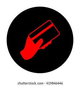 Hand holding a credit card