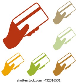Hand holding a credit card