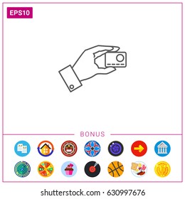 Hand holding credit card