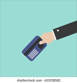 Hand holding credit card