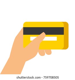 hand holding credit card bank online concept